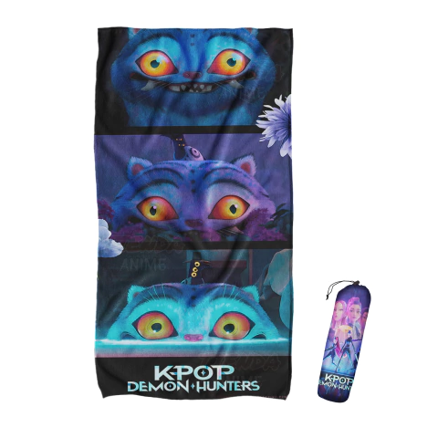 TOALLON MICROFIBRA PLAYERO 3 GATOS GUERRERAS KPOP - DEMON HUNTER TOA269 - comprar online
