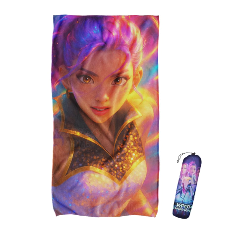 TOALLON MICROFIBRA PLAYERO RUMI GUERRERAS KPOP - DEMON HUNTER TOA281 - comprar online