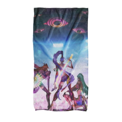 TOALLON MICROFIBRA PLAYERO HUNTRIX ESCENARIO GUERRERAS KPOP - DEMON HUNTER TOA282 en internet