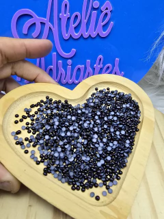 Meia Perola 3mm Preta c/ 10 grs - Aprox 1350 meia pérolas ( Perolas , decoração , artesanato )