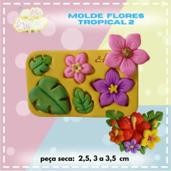 MOLDE FLORES TROPICAL 2 Arte da Cris - comprar online