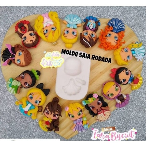 Molde Silicone Boneca Saia Rodada Arte da Cris revendedor autorizado