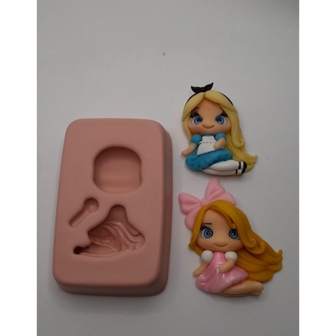 Molde silicone Doce menina Sandra moldes rev. autorizado