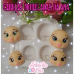 Molde Cabeças Modeladas da Ana arte da Cris revendedor autorizado - comprar online