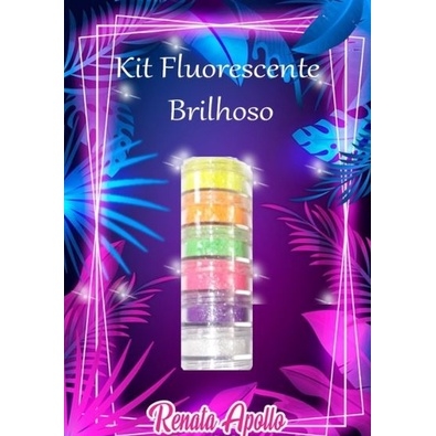 Kit Pó magico Fluorescente Brilhante KIT FLUORESCENTE BRILHANTE Renata Apollo(Pos MAgicos)