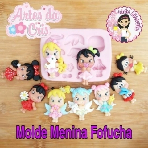 Molde Menina fofucha - Arte da Cris revendedor autorizado