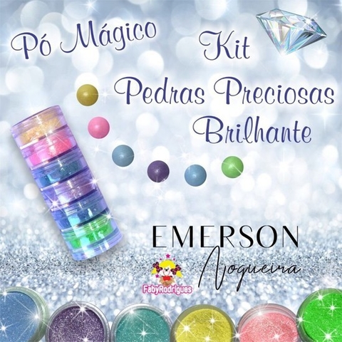 Kit Pedras Preciosas Brilhante Pós Emerson Nogueira(Acabamento,Pos,Pós,Po)