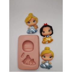 Moldes Silicone Princesinha de luxo Sandra Moldes Revend. aut-Princesa luxo-luxinho-Princesas-Princesa-