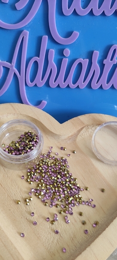 Strass Resina cristal lilás 2MM