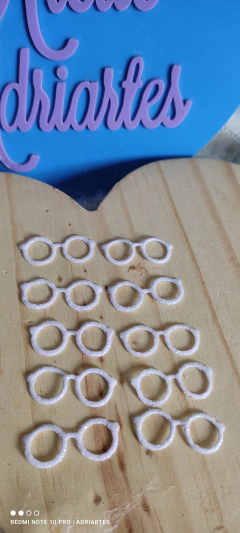 Óculos Redondo para Apliques P com 10 - Atelier Adriartes