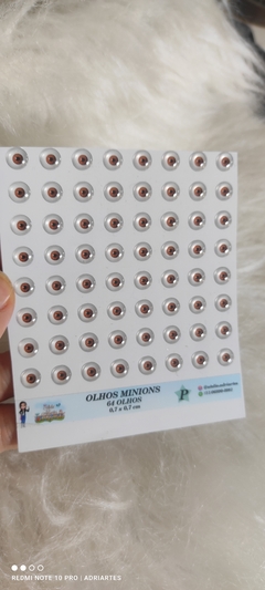Cartela de Olhos MINIONS - Tamanhos , MINI, MICRO , PP.P -Atelie Adriartes - Atelier Adriartes