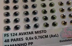 Cartela Olhos Resinados FS 124 Avatar Misto Fer Simoes PP - loja online