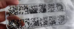 Caixa Organizadora com strass base Reta para decoração. Mod 02 Cor Preto - comprar online