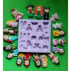Molde silicone Aplique, Princesas ,Bichos,e Personagens