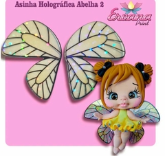 Asinha Holográfica Abelha Transparente - Ervana Print C/7 PARES