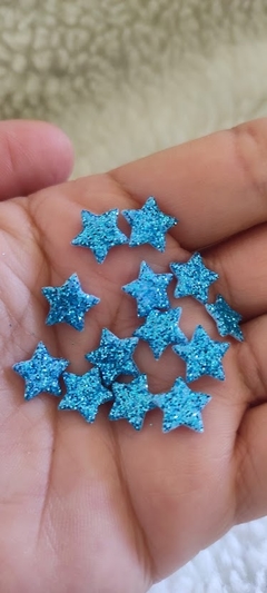 Estrelas em EVA c/ Glitter com 20