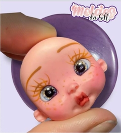 Cabeça Baby Sill 040- Moldes Biscuit da Sill