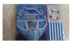 Guardanapo Barco Azul para Decoupage peças mdf 33x33cm ( Guardanapos ) - comprar online