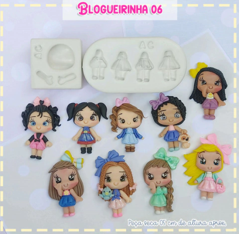 MOLDE BLOGUEIRINHA 06 COMPLETO, Arte da Cris/Blogueira, bloguerinha,blog,bonecas