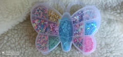 Caixa organizadora borboleta com charminhos(apliques, enfeites ) - Atelier Adriartes
