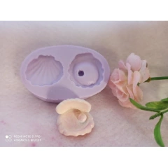 Molde silicone concha com Pérola - comprar online