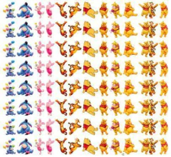 Decalque turma do Pooh- com 96 unidades-Atelie Adriartes - comprar online