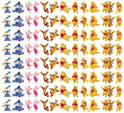 Decalque turma do Pooh- com 96 unidades-Atelie Adriartes - comprar online