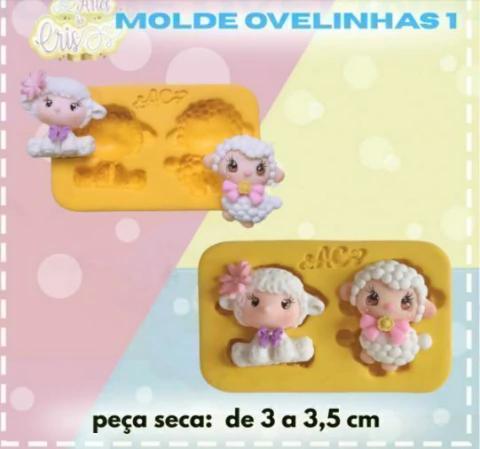 MOLDE Ovelhinhas 1 Artes da Cris - comprar online