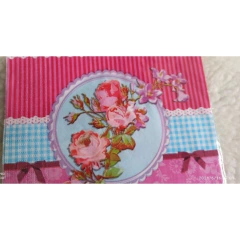 Guardanapo flores rosa para Decoupage peças mdf 33x33cm ( Guardanapos )