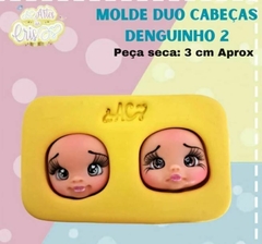 MOLDE DUO CABEÇA DENGUINHO 2 Arte da cris