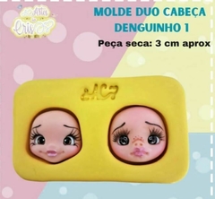 MOLDE DUO CABEÇA DENGUINHO 1 Arte da cris