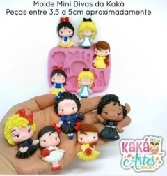 Molde silicone Mini divas da kaká Revendedor autorizado kaka artes - loja online