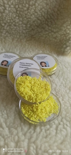 Granulado biscuit cor amarela para laços e artesanato 10 gr