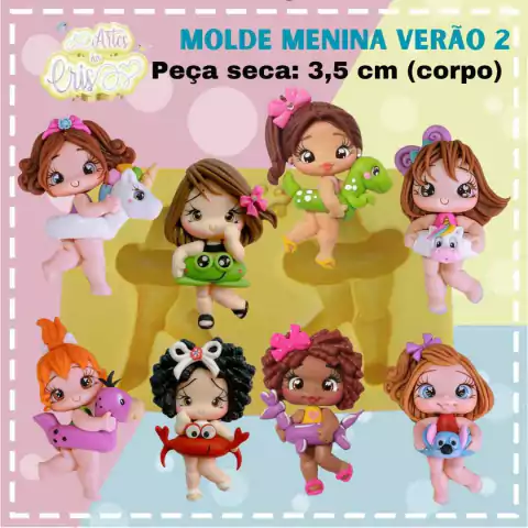 Molde Menina Verão 2 Arte da Cris