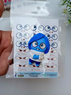 Cartela de Olhos e boca Divertidamente TRISTEZA E RAIVA- com 18 unidades- Atelie Adriartes
