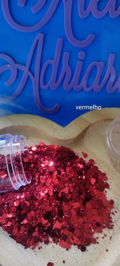Glitter Holográfico/irisados - Aprox 12 grs - cores á escolher - Atelier Adriartes