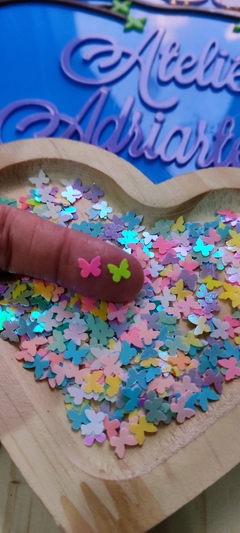 Borboletas Paete com 5 GRAMAS - Aprox 525 Peças (Charminho, apliques)