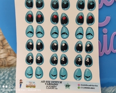 Cartela De Olhos variados AD 032 STITCH - 18 unidades - P Sortidos-Atelie Adriartes-stich - Atelier Adriartes