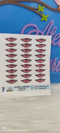 Cartela AD Boca do STITCH- com 27 unidades-Atelie Adriartes-stich