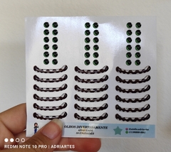 Cartela de Olhos Divertidamente ANSIEDADE com 18- Atelie Adriartes - Atelier Adriartes