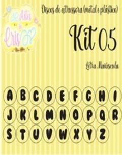 KIT 5 DISCO EXTRUSORA LETRA MAIÚSCULA , Artes da Cris