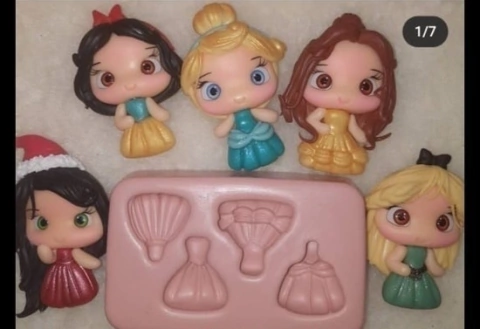 Molde Silicone Look Princesinha da Katia Sandra Moldes Rev.autorizado