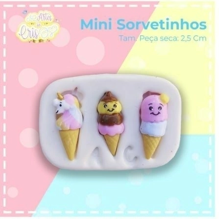 Molde Mini Sorvetinhos, Artes da Cris , revendedor autorizado