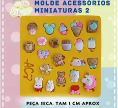 MOLDE ACESSORIOS MINIATURAS 2 Artes da Cris -