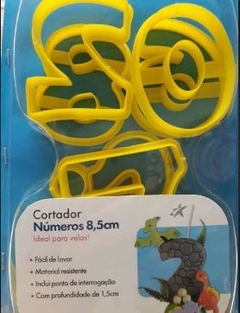 Cortador Numeros 8,5cm para velas Bluestar Cor Amarelo- (vela , numeros , Bluestar , cortadores )