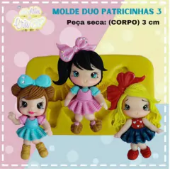 MOLDE DUO PATRICINHAS 3 Arte da Cris
