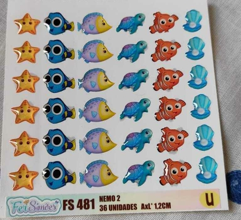 Cartela Resinados FS 481 - Nemo 2 - 36 Uni. - Fer Simoes