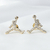 Par de Brinco Jordan Pino Cravejado - Banhada a Ouro 18k - comprar online