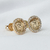 Par de Brincos Redondo Medusa Cravejado - Banhado a Ouro 18K na internet