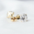 Par de Brincos Pedras de Zircônia Circular - 6mmx6mm - Banhada a Ouro 18k - Authentic Joias | N° 1 em Joias Masculinas